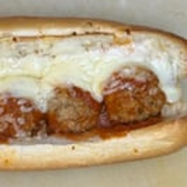 Meatball Parmigiana Sub.